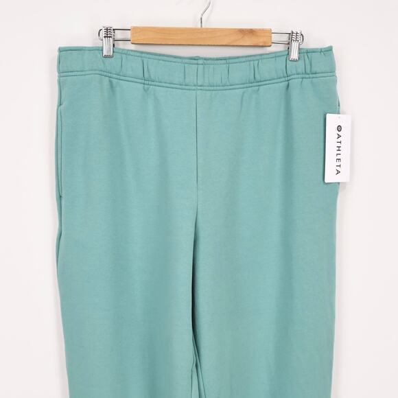 NWT Athleta Forever Fleece High-Rise Fleece Jogger In Juniper Green Size Large - Picture 5 of 10
